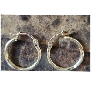 Genuine 10k Solid Yellow Gold Hoop Earrings